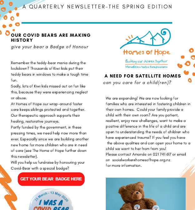Homes of Hope Newsletter – A Quarterly Newsletter – The Spring Edition